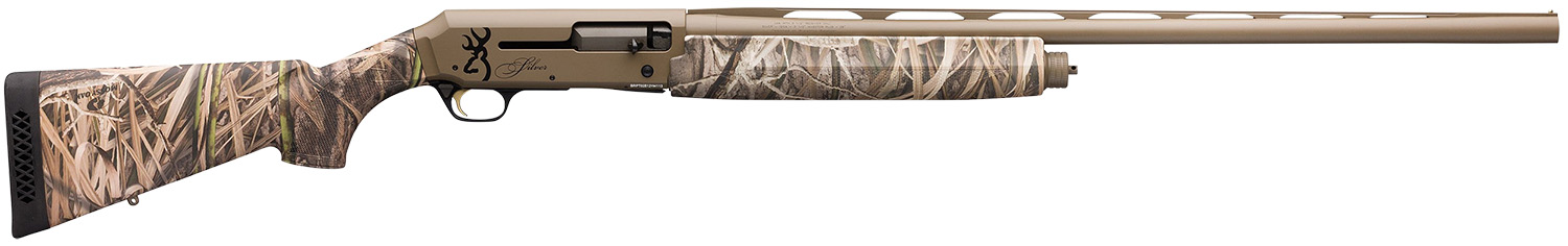 Browning 011428204 Silver Field 12 Gauge 3.5″ 4+1 28″ Barrel, Flat Dark Earth Cerakote Finish, Mossy Oak Shadow Grass Habitat Synthetic Stock