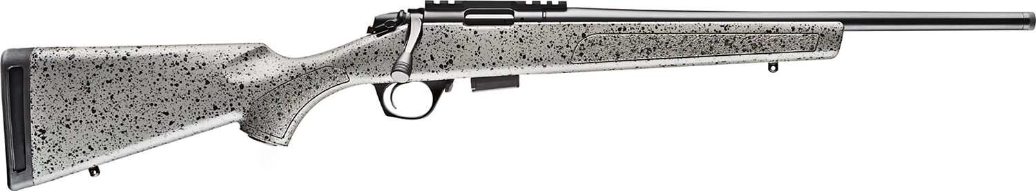 Bergara Rifles BMR001 BMR  Full Size 22 LR 5+1/10+1 18″ Matte Blued Steel Threaded Barrel & Drilled & Tapped Steel Receiver, Fixed Gray/Black Speckled Synthetic Stock