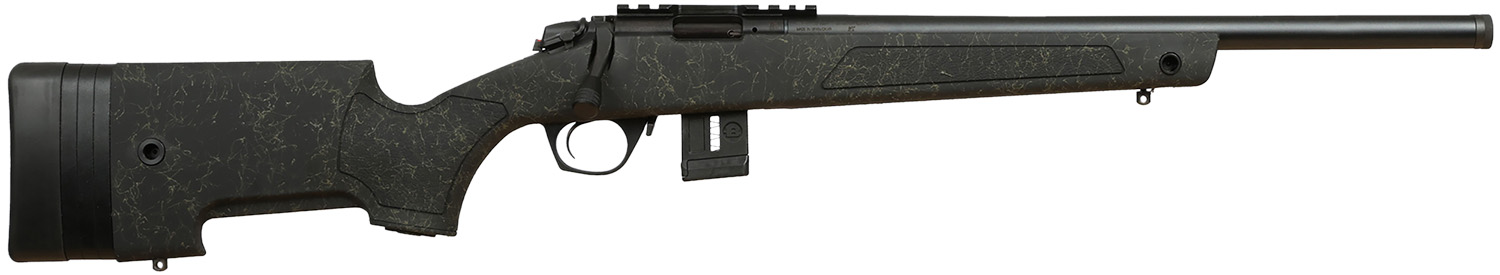Bergara Rifles BMR007 BMR-X  22 LR 10+1 18″ Blued Heavy Threaded Barrel, Blued Picatinny Rail Receiver, Adj LOP Green w/Black Webbing Synthetic Stock