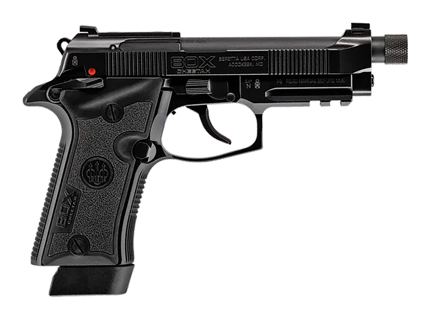 Beretta USA J80XTU15 80X Cheetah Tactical Urban W/ Threaded Barrel 380 ACP 15+1 4.40″ Black