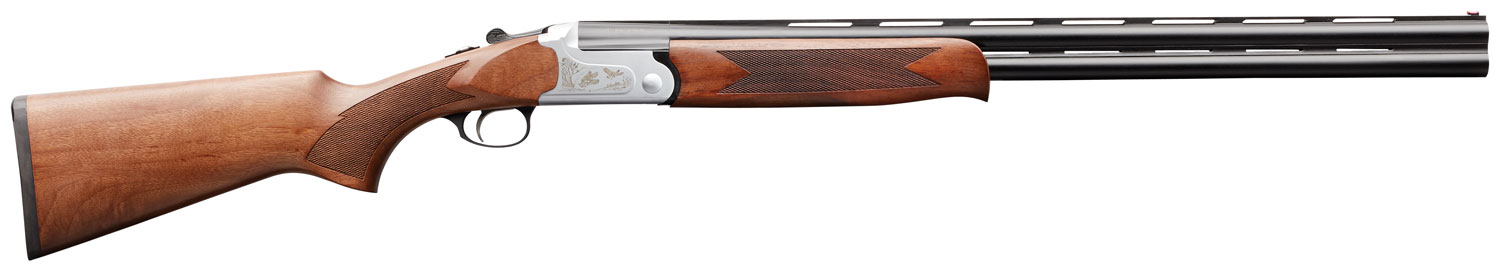 Charles Daly 930218 202 410 Gauge 2rd 3″ 26″ Blued Vent Rib Barrel, Silver Engraved Steel Receiver, Fixed Walnut Wood Stock