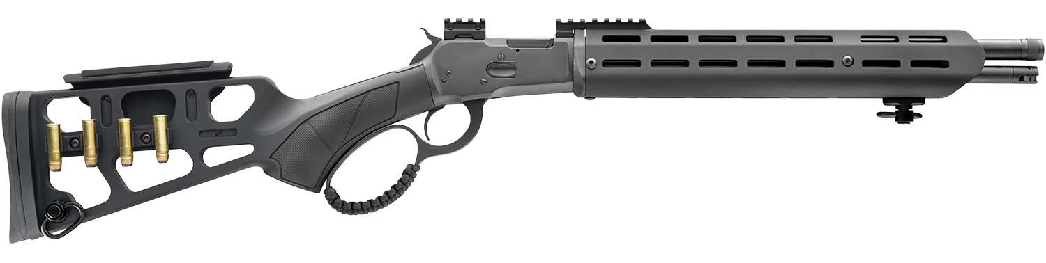 Chiappa Firearms 920434 Wildlands Takedown 92 44 Mag 9+1 16.50″ Blued Steel Threaded Barrel, Blued Picatinny Rail Steel Receiver, M-LOK Handguard, Skeletonized Black Synthetic Stock w/Adjustable Comb