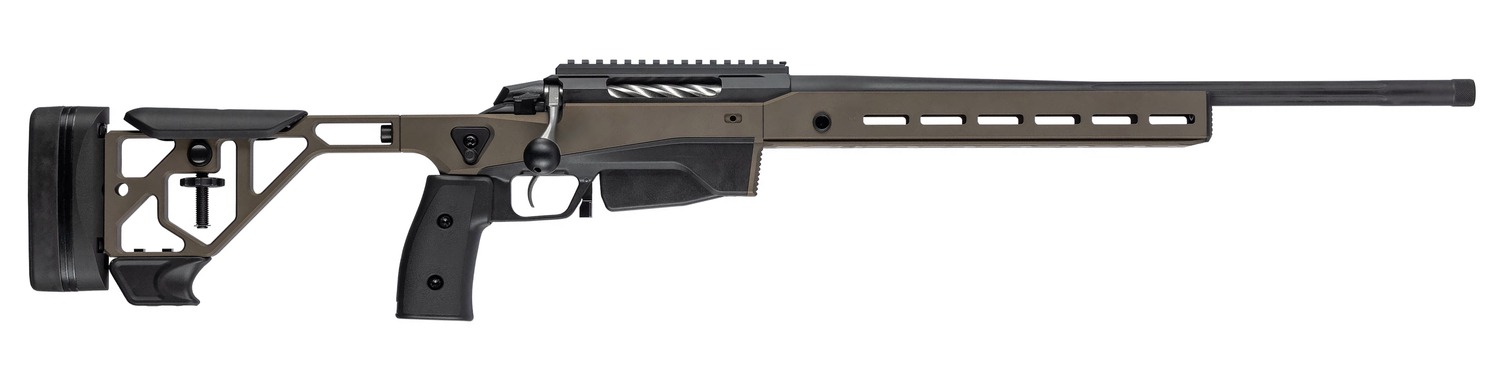 Tikka JRTXATM32426 T3x Ace Target 6mm Creedmoor 10+1 24″ Black Threaded Barrel, Midnight Bronze Cerakote Receiver w/Picatinny, M-LOK Handguard, Arca Rail Forend, Bronze Adjustable Aluminum Chassis, Bl