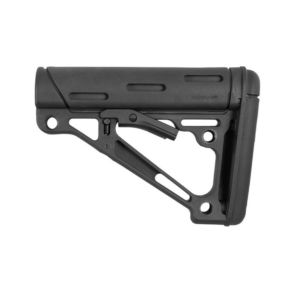 Hogue AR-15/M-16 Over-Molded Collapsible Buttstock Black – Fits Commercial Buffer Tube
