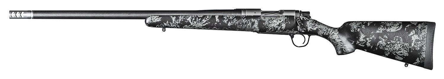 Christensen Arms 8010617200 Ridgeline FFT 6.5 PRC 3+1 20″ Carbon Fiber/Threaded Barrel, Stainless Steel, Black with Gray Accents Stock, Left Hand