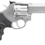 Taurus 2-627049 Tracker 627 Medium 357 Mag/38 Special +P 7 Shot 4″ Matte Stainless Steel Barrel, Cylinder & Frame, Black Ribber Grip, Transfer Bar Safety, Exposed Hammer