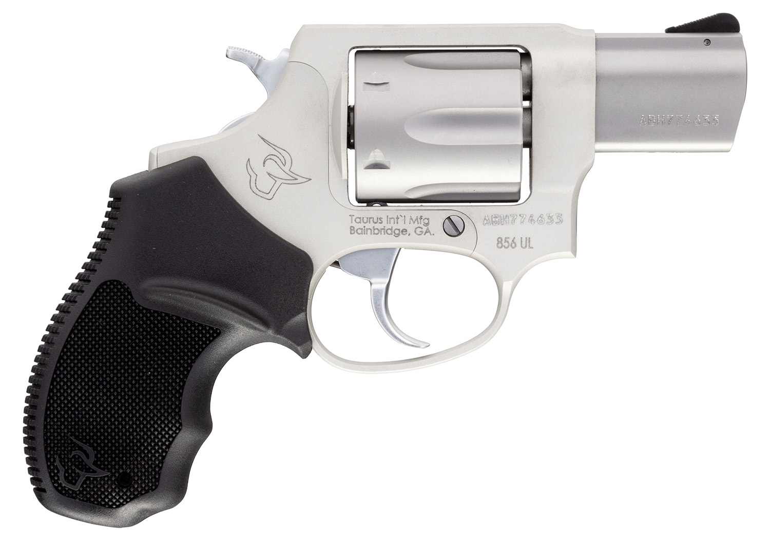 Taurus 2-85629UL 856 Ultra-Lite *CA Compliant 38 Special 6rd 2″ Matte Stainless Steel Black Rubber Grip