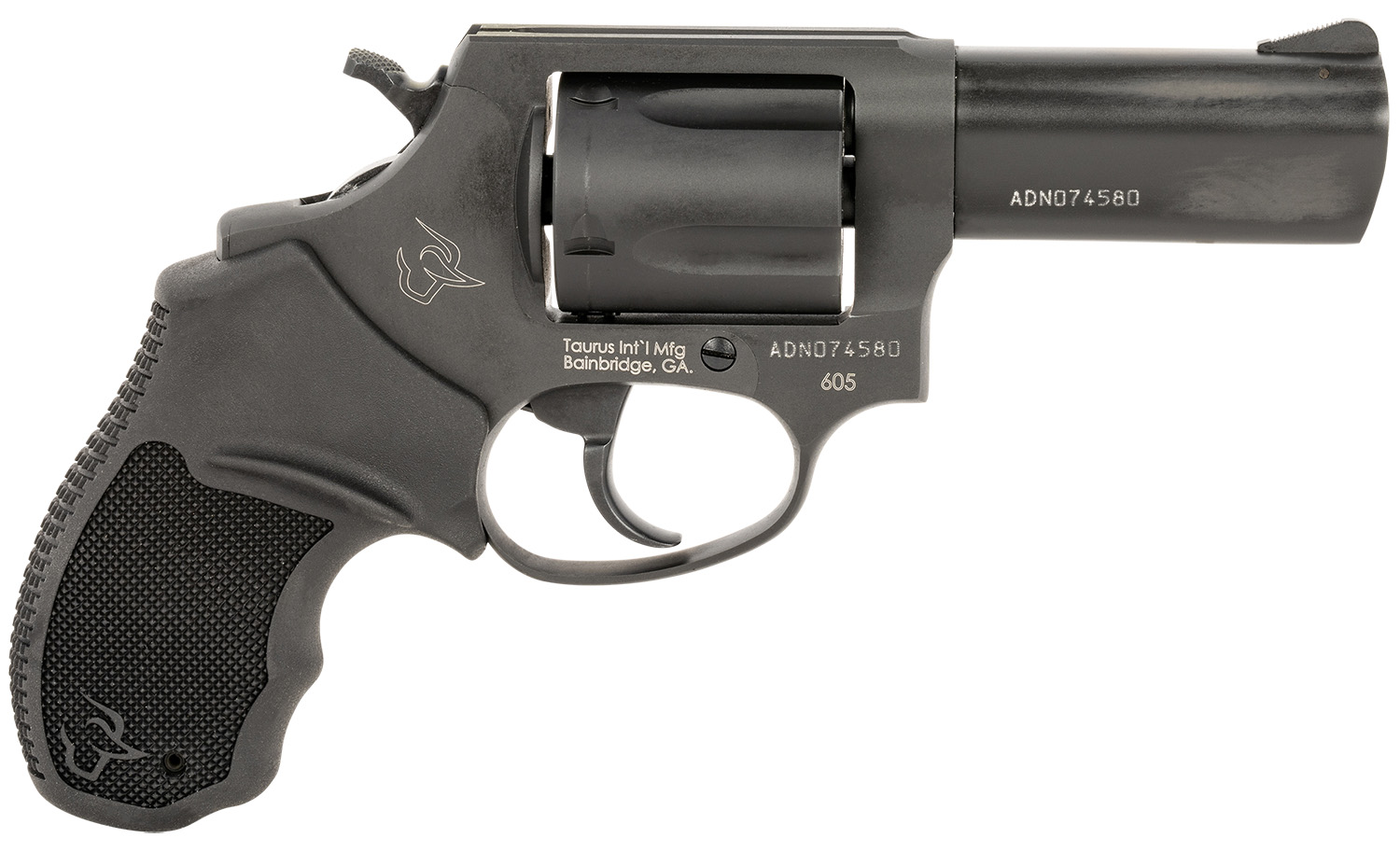 Taurus 2605P31 605 T.O.R.O. Small Frame 357 Mag/38 Special +P 5rd 3″ Matte Black Stainless Steel Barrel, Cylinder & Frame, Extended Ejector Rod, Black Rubber Grip, Transfer Bar Safety, Optics Ready