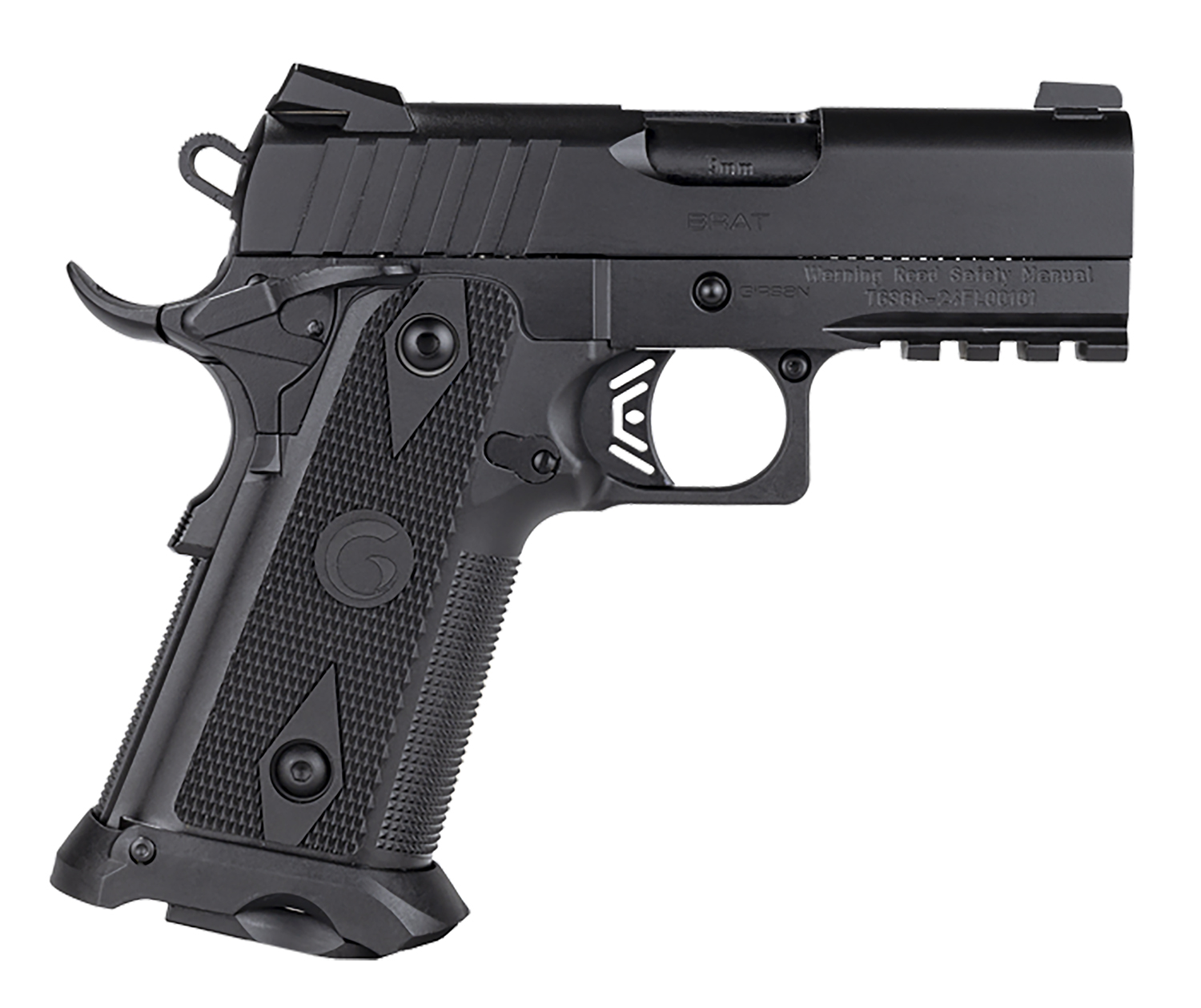 Girsan 395055 Witness2311 45 ACP 11+1 3.40″ Black Steel Barrel, Black Serrated Steel Slide, Black Polymer Frame w/Beavertail & Picatinny Rail, Black Checkered Polymer Grip, Ambidextrous