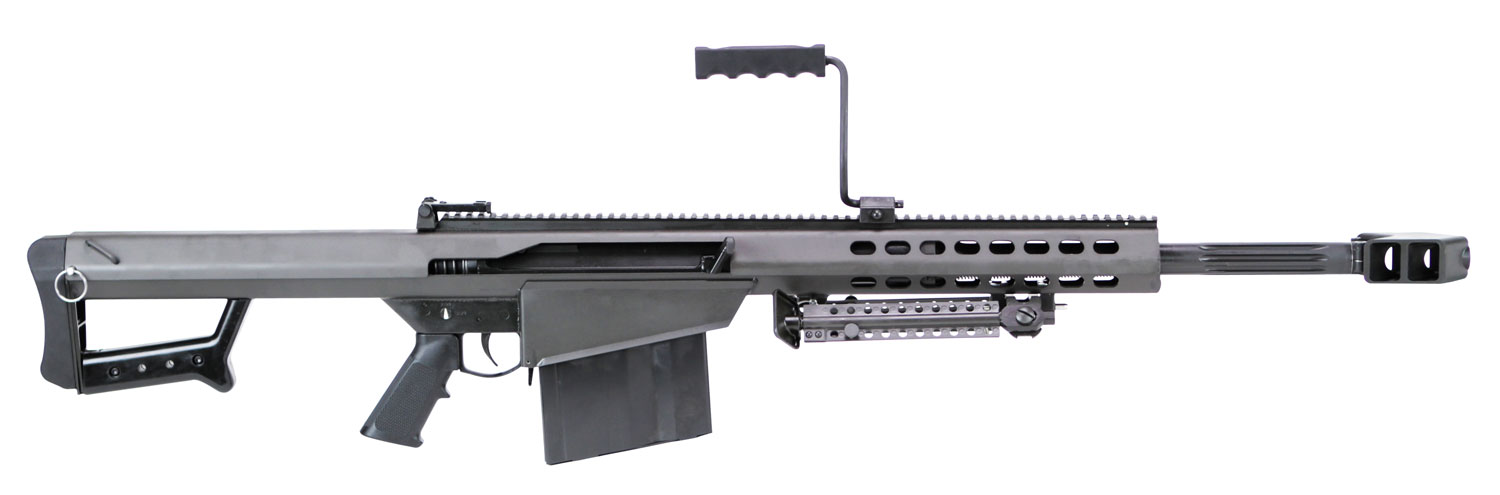 Barrett 13318 M82A1 50 BMG 10+1 20″ Chrome-Lined Fluted Barrel, Black Cerakote Steel Receiver, Black Fixed Stock w/Sorbothane Recoil Pad, M1913 Optics Rail, Includes Hard Carry Case