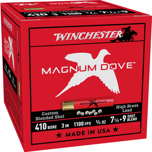 WINCHESTER MAGNUM DOVE 410 – 3″ 3/4OZ #7.5&9 25RD 10BX/CS