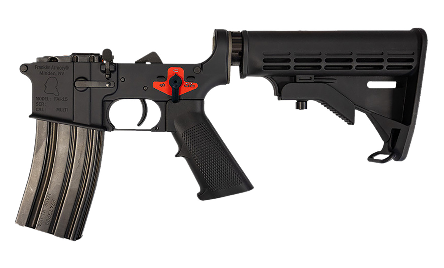 Franklin Armory 0020024BLK BFSIII  Aluminum Black Hardcoat Anodize Black A2 Pistol Grip for M4