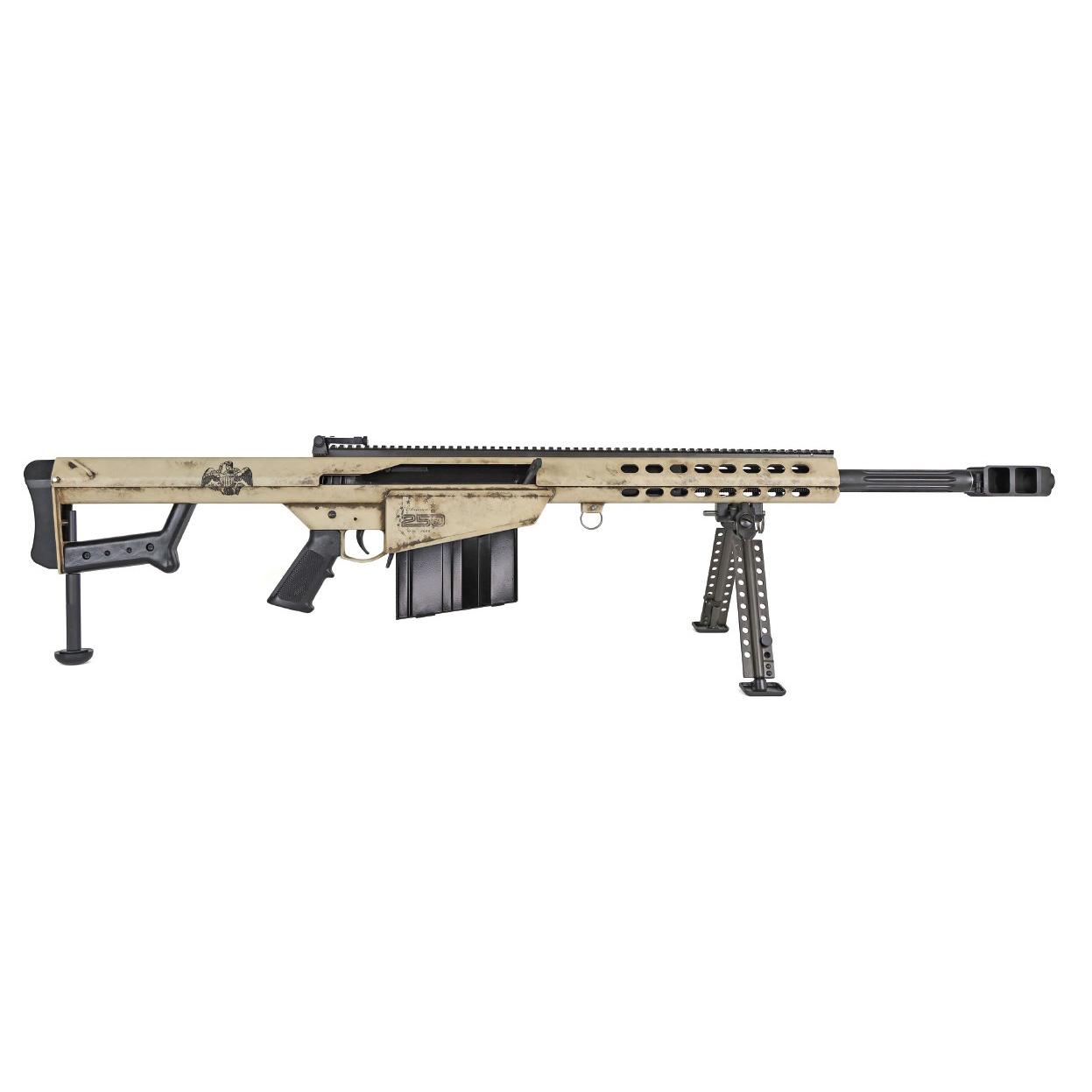 Barrett 82A1 America 250th Anniversary Rifle Package 50 BMG 10rd Magazine 20” Fluted Barrel Tomahawk Coin and Case