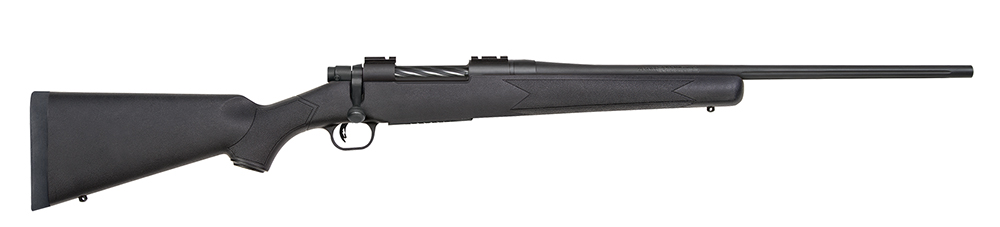 Mossberg 27892 Patriot  Full Size 30-06 Springfield 5+1 22″ Matte Blued Fluted Barrel, Drilled & Tapped Matte Blued Stainless Steel Receiver, Black Fixed Synthetic Stock, Right Hand
