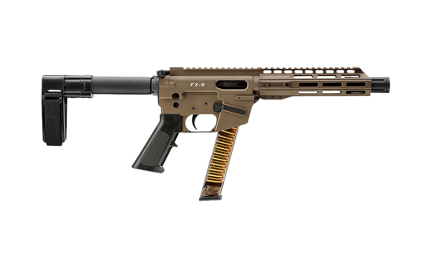 FREEDOM ORDNANCE FX9P8SBM-FDE FX9P  9mm Luger 8″ Flat Dark Earth
