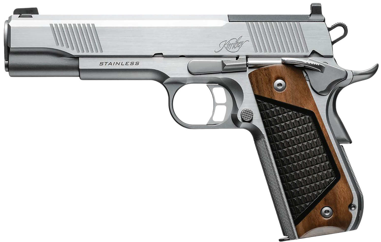Kimber Mfg, Inc 3200402 Stainless II 45 ACP 7+1 5″ Optic Ready/Serrated Slide