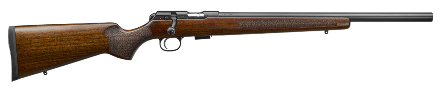 CZ-USA 02340 CZ 457 Varmint Full Size 22 LR 5+1 20.50″ Black Nitride Heavy Barrel Black Nitride Steel Receiver Turkish Walnut Fixed Varmint-Style Stock Right Hand