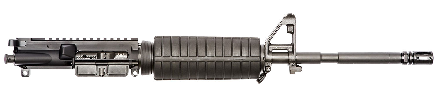 Spikes STU5025M4S Complete Upper  5.56x45mm NATO 16″ Black Phosphate Barrel, 7075-T6 Aluminum Black Receiver, M4 Double Head Shield Handguard for M4 Carbine
