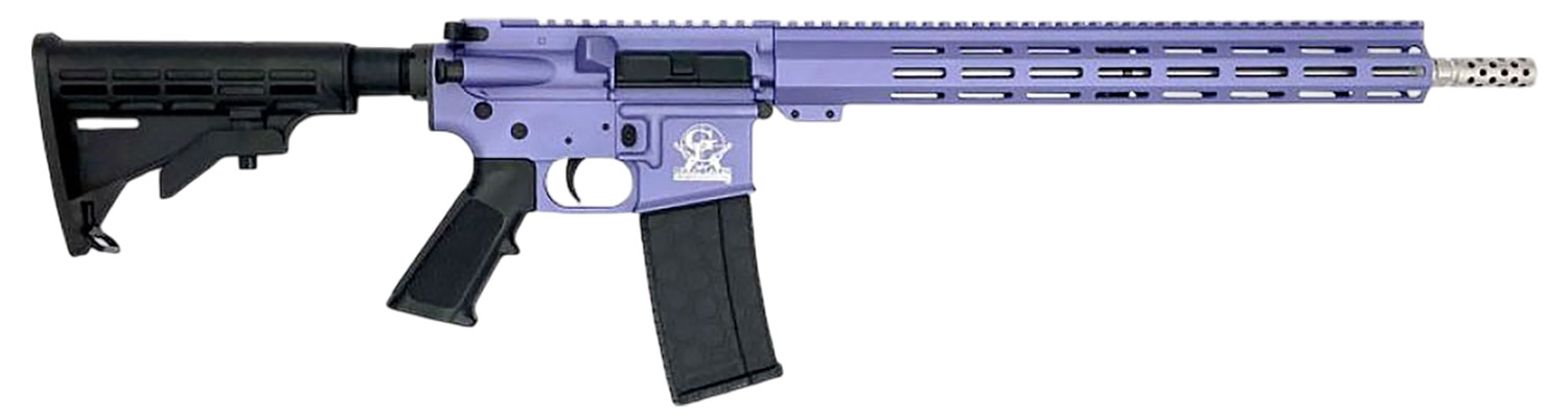 Great Lakes Firearms GL15223SSORC AR-15 223 Wylde 30+1 16″ Black Nitride Threaded Barrel, Wild Orchid Cerakote Aluminum Receiver w/Picatinny Rail, M-LOK Handguard, Black Polymer Stock, Mil-Spec Grip