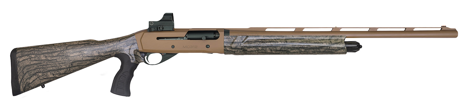 Girsan 390160 MC312 Gobbler 12 Gauge with 24″ Barrel, 3.5″ Chamber, 5+1 Capacity, Bronze Cerakote Metal Finish & Camo Fixed Pistol Grip Synthetic Stock Right Hand (Full Size) Includes Red Dot