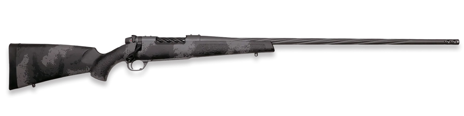 Weatherby Mark V Live Wild 25 Creedmoor 4+1 22″ Carbon Gray Cerakote Fluted Threaded Barrel, Carbon Gray Cerakote Drilled & Tapped Steel Receiver Fixed Black w/Gray Accents Polymer Stock, Right Hand