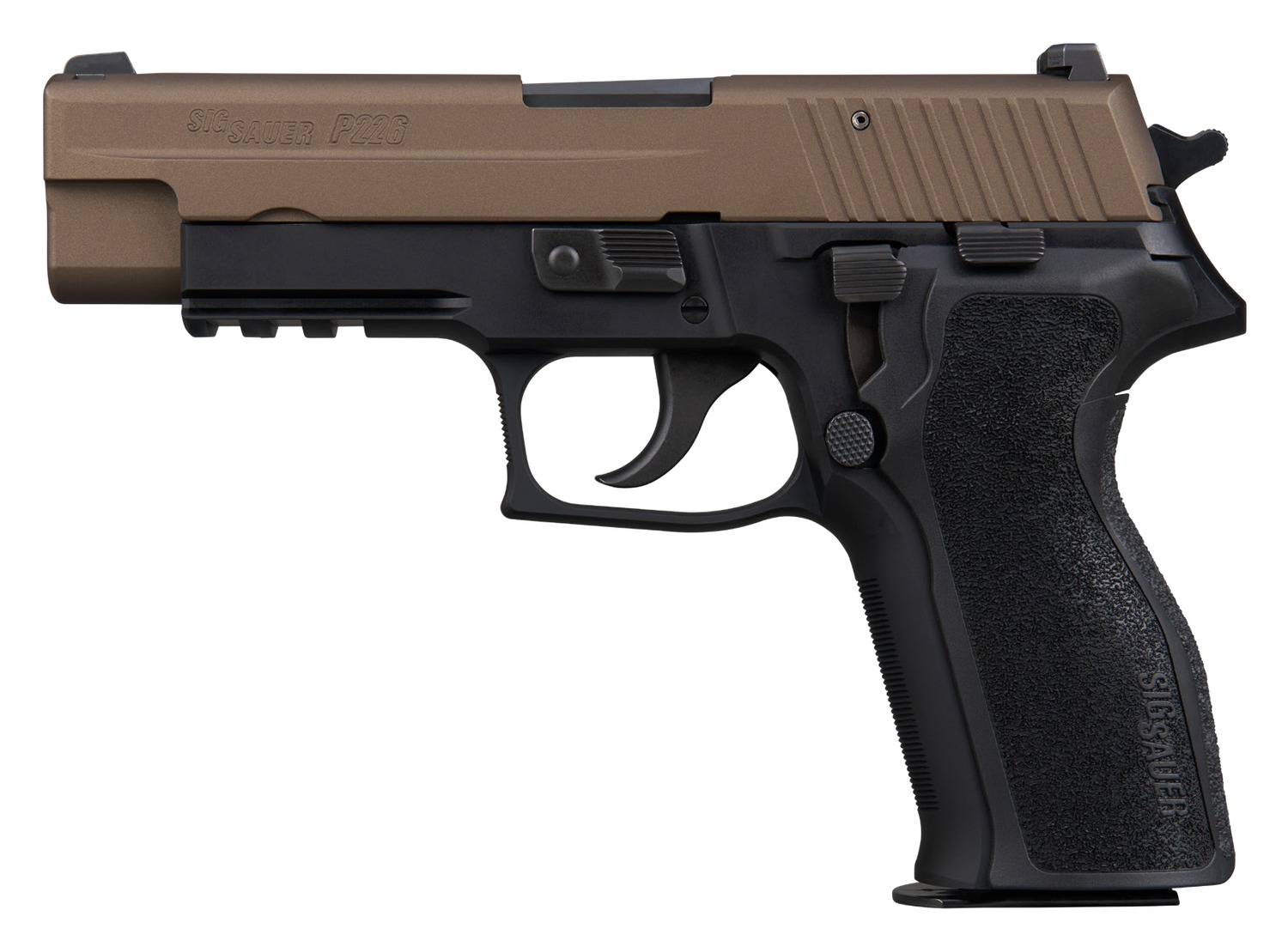 Sig Sauer E26R9BSSFBZ P226 Freedom Limited Edition Full Size 9mm Luger 15+1 4.40″ Black Carbon Steel Barrel, Bronze Cerakote w/Freedom Engraving Stainless Steel Serrated Slide, Black Anodized Aluminum