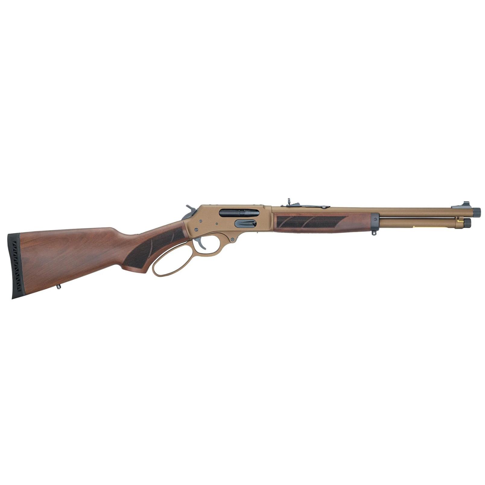 Henry H10 Explorer Carbine Rifle .45-70 Govt 4rd Capacity 16.5″ 5/8×24 Threaded Barrel Walnut Stock Burnt Bronze Receiver