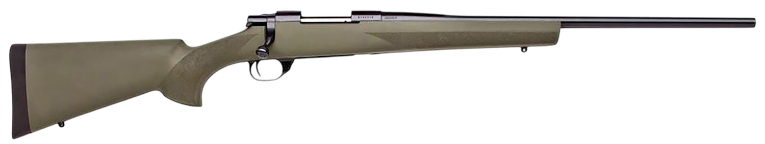 Howa HGR72133 1500 Hogue 243 Win 5+1 22″ Black Heavy Barrel, Black Stainless Steel Drilled & Tapped Receiver, Green Hogue OverMolded Synthetic Stock, Right Hand