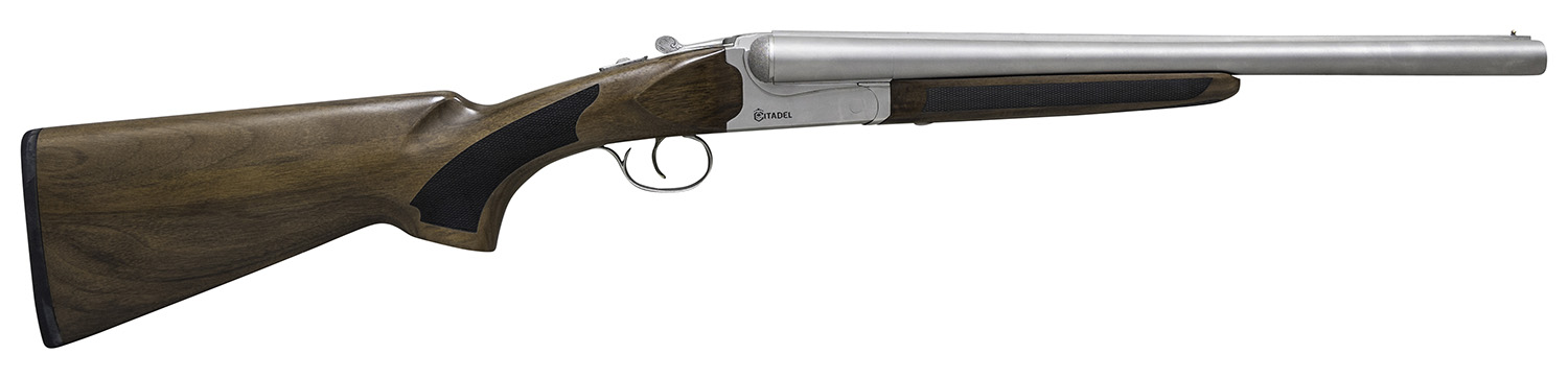 Citadel CITSBS1218NKL Coach  12 Gauge 3″ 2rd 18.50″ Nickel Barrel/Rec, Fixed Walnut Stock