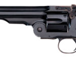 Taylors & Company 550677 Second Model Schofield 38 Special Caliber with 7″ Barrel, 6rd Capacity Cylinder, Overall Blued Finish Steel & Walnut Grip