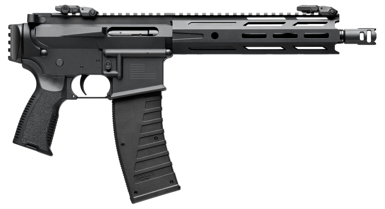 Kriss USA DM22P26BL25 DMK22P 22 LR 25+1 10.50″ Black Threaded Barrel, Matte Black Picatinny Rail Receiver, Picatinny Rail Rear, Black Polymer Grip