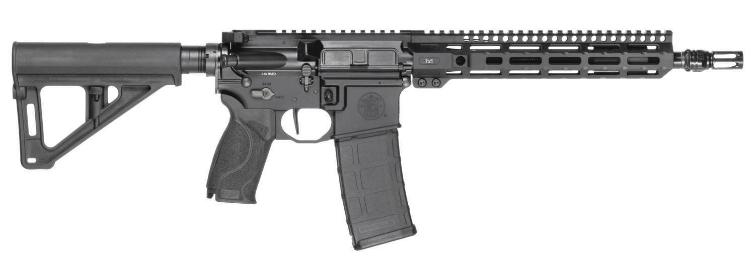 Smith & Wesson 14603 M&P 15 Axe Pistol 5.56 NATO 30+1 11.50″ Black Armornite Threaded Barrel, Black Hardcoat Anodize Aluminum Receiver w/Picatinny Rail, M-LOK Handguard, Black Polymer Magpul BTR Brace