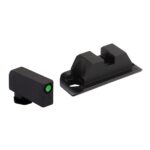 Ameriglo Optic Compatible Sight Set for Glock Gen 5 A-Cut Green with Black .240″ Front Black Rear