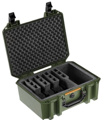 PELICAN VAULT V300 LARGE- – 5 PISTOL CSE PRE CUT FOAM ODG