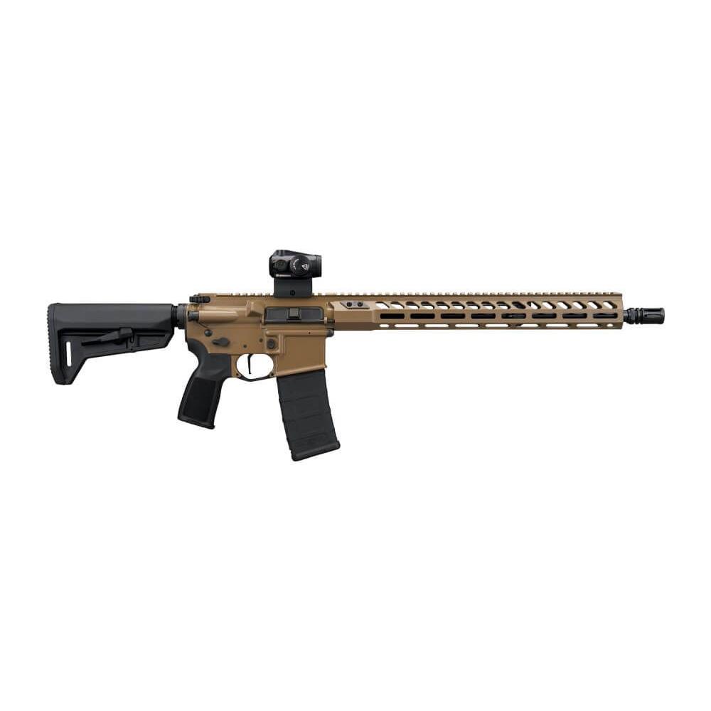 Sig Sauer M400 Forge FDE Rifle 5.56 NATO 30rd Magazine 16″ Barrel ROMEO-MSR GEN II Adjustable Stock M-LOK Handguard