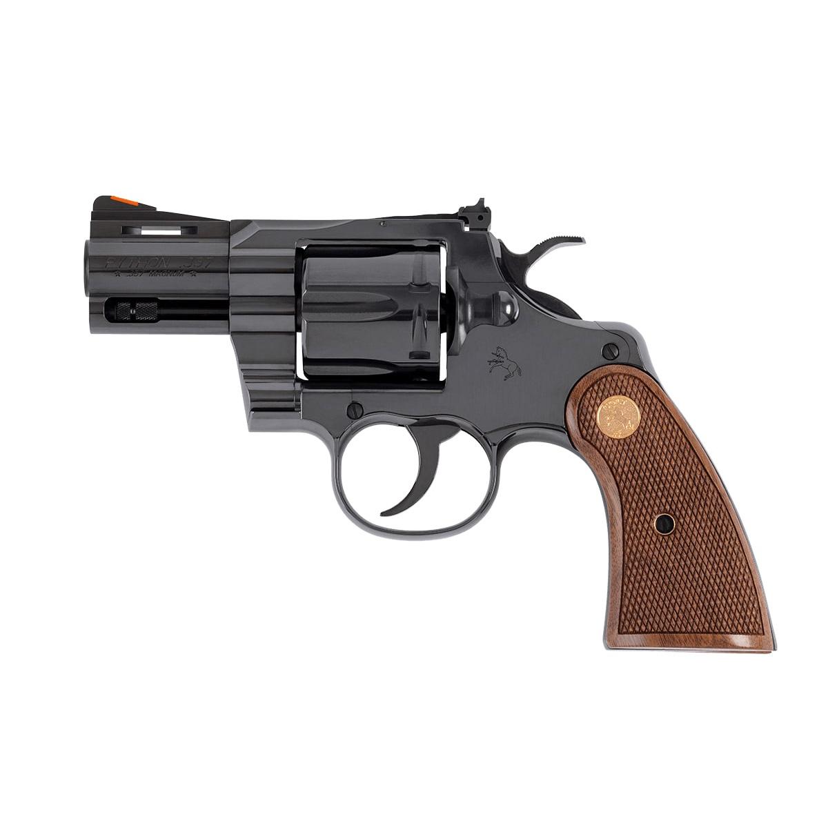 Colt Blued Python Classic Handgun .357 Mag 6rd Capacity 2.5″ Barrel Wood Grips