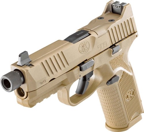 FN 509 TACTICAL 9MM LUGER – 1-17RD 1-24RD NS FDE/FDE