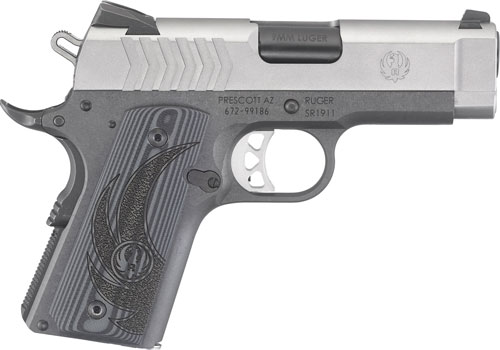 RUGER SR1911 9MM FS 8-SHOT – LIGHTWEIGHT OFFICER  2-TONE