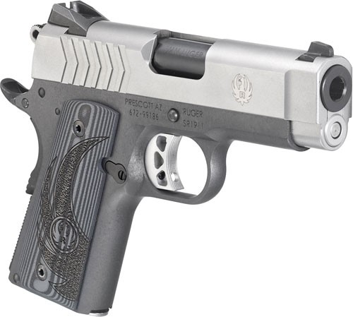 RUGER SR1911 9MM FS 8-SHOT – LIGHTWEIGHT OFFICER  2-TONE