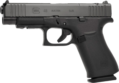 GLOCK 48 MOS 9MM LUGER FS 10RD – BLACK POLYMER FRONT RAILS