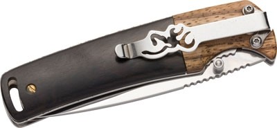 BROWNING KNIFE BUCKMARK – FOLDING HUNTER 3″ BLADE WOOD