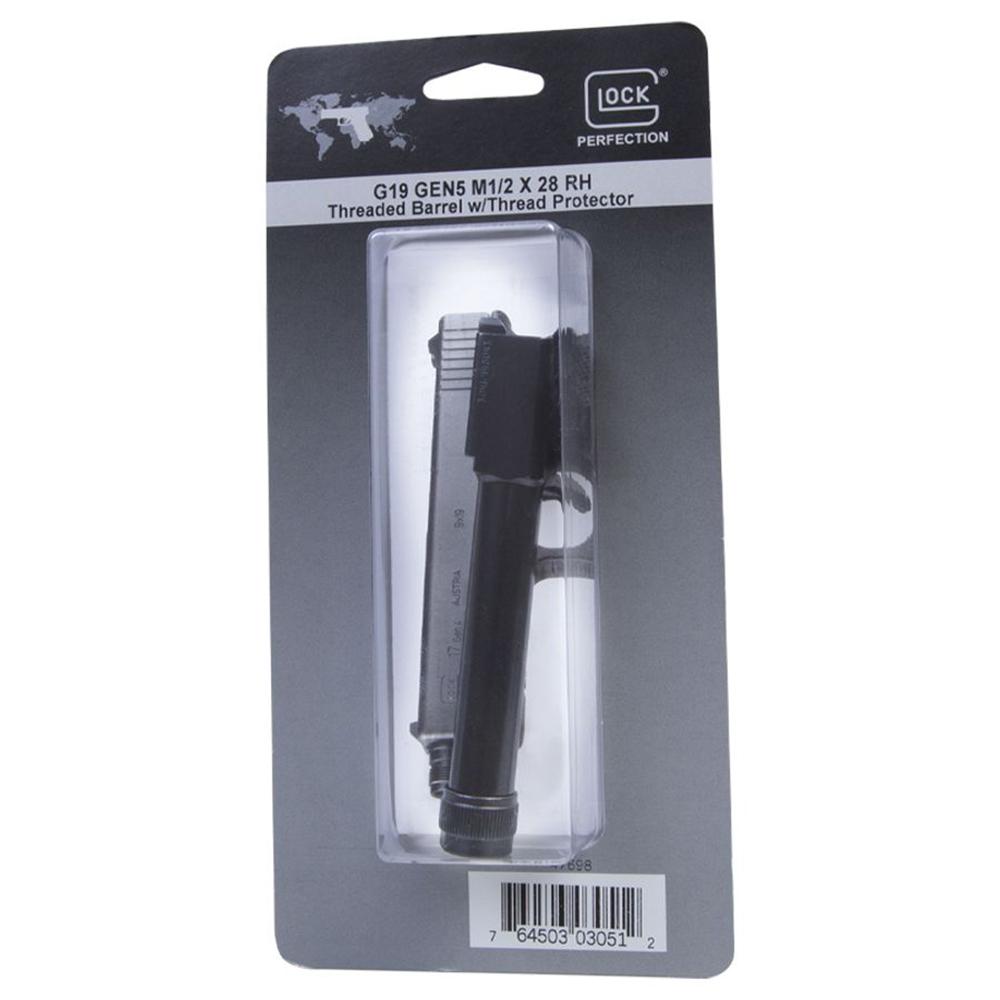 Glock Factory 19/19x/45 Gen5 Handgun Barrel RH 9mm Luger 1/2×28 Threaded Black