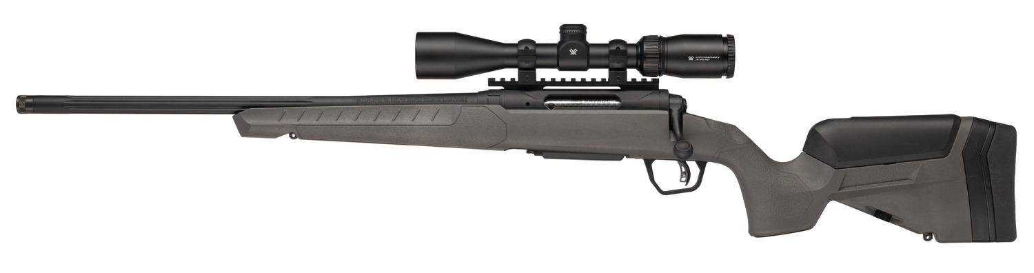 Savage Arms 32487 110 Trailblazer 6.5 PRC 2+1 22″ Fluted Barrel, Flat Dark Gray Adj LOP Synthetic Stock, Left Hand