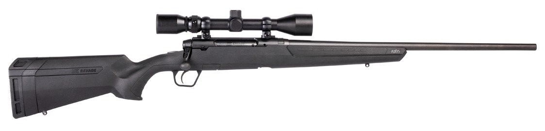 Savage Arms 57987 Axis XP 350 Legend 4+1 18″ Matte Black Black Carbon Steel Barrel & Drilled & Tapped Receiver, Black Fixed Synthetic Stock, Weaver 3-9x40mm Scope, Right Hand