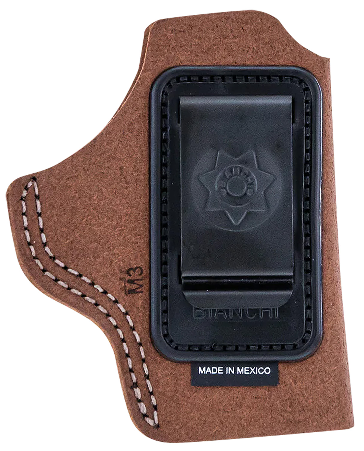 Bianchi 10382 6C IWB Size 02 Tan Leather Belt Clip Fits 3″ Barrels/Ruger/Colt/Charter Arms Right Hand