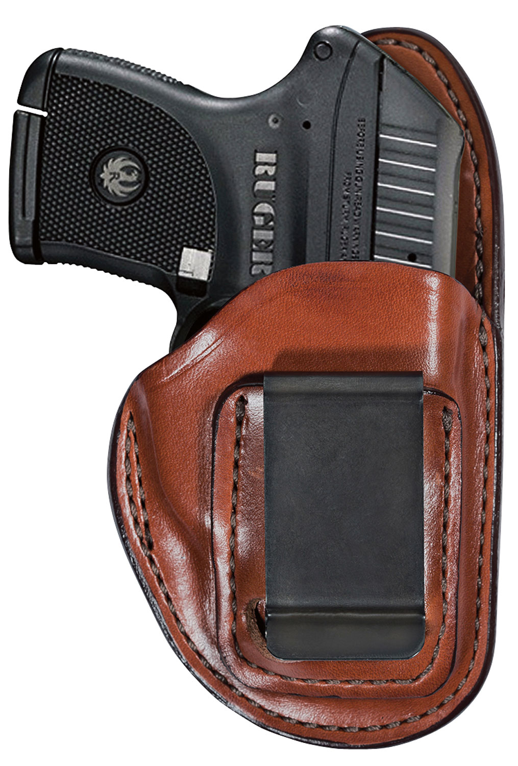 Bianchi 19235 100 Professional IWB Size 11 Tan Leather Belt Clip Compatible w/Glock 19/23/Ruger Security-9 Belt 1.75″ Wide Left Hand