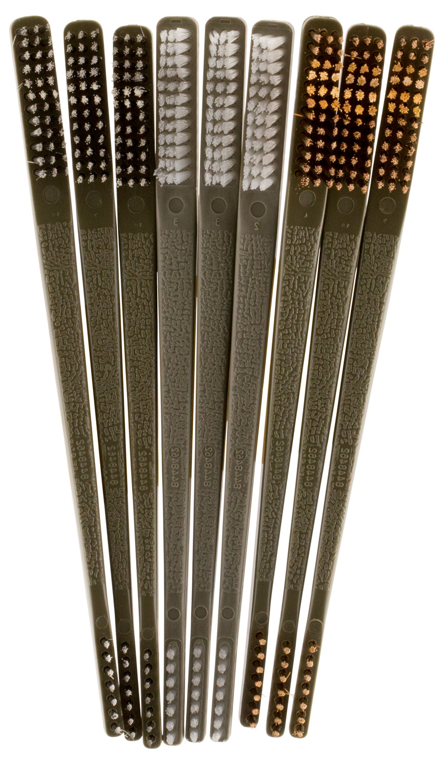 Otis FG316BP AP Brushes Variety Pack Multi-Caliber Universal Firearm 10″ Long Bronze/Nylon/Stainless Steel Bristles 9 Per Pkg