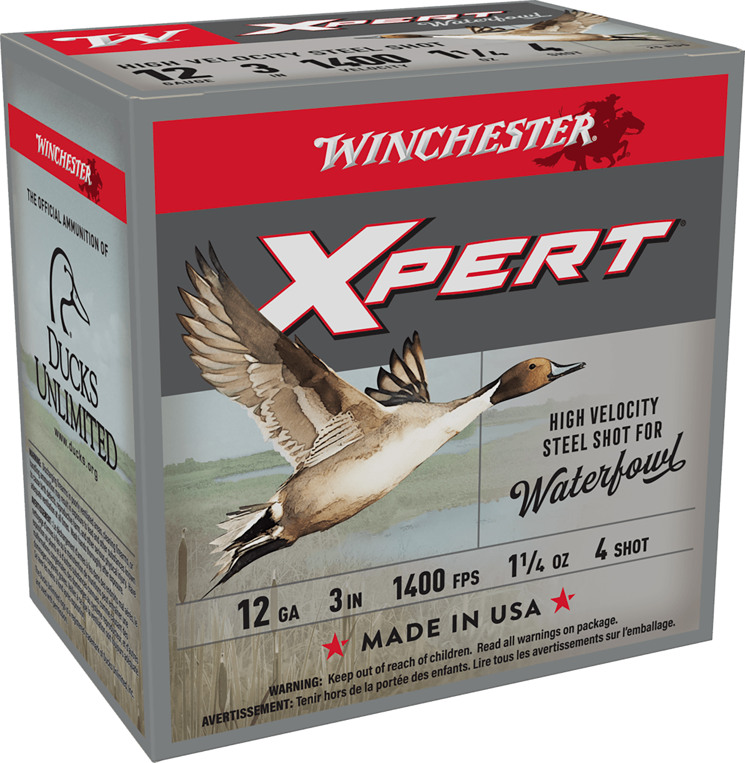 Winchester Ammo WEX123H4 Super X Xpert High Velocity 12Gauge 3″ 1 1/4oz 4Shot 25 Per Box/10 Case