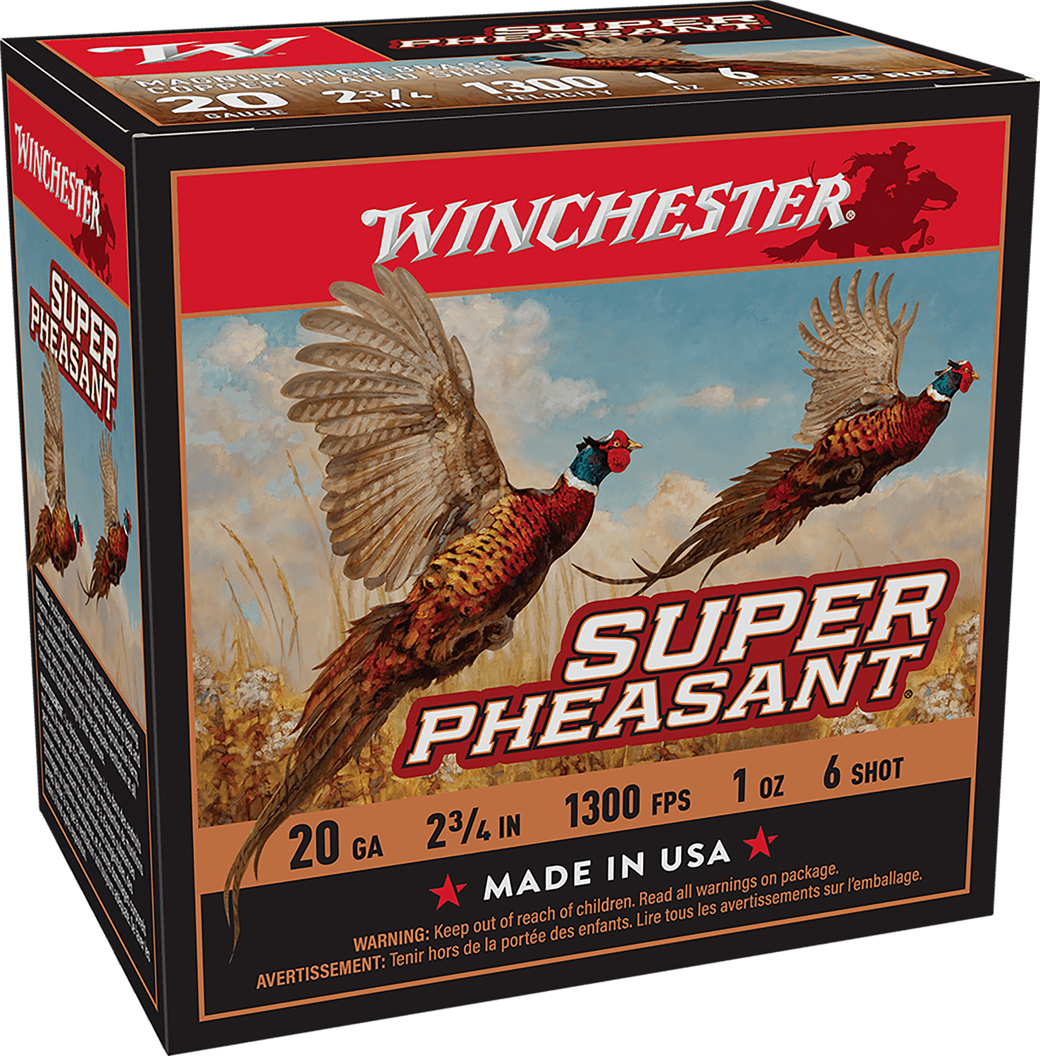 Winchester Ammo X20PH6 Super Pheasant Magnum High Brass 20Gauge 2.75″ 1oz 6Shot 25 Per Box/10 Case