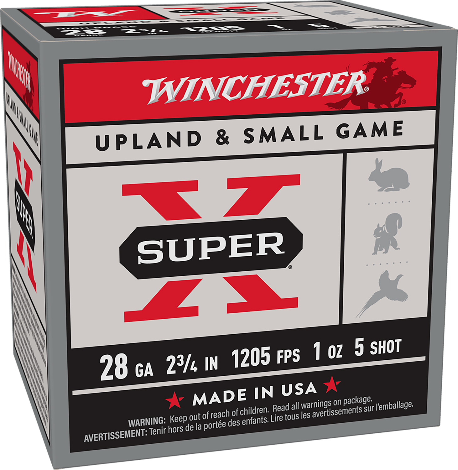 Winchester Ammo X28H5 Super X Heavy Game Load High Brass 28Gauge 2.75″ 1oz 5Shot 25 Per Box/10 Case